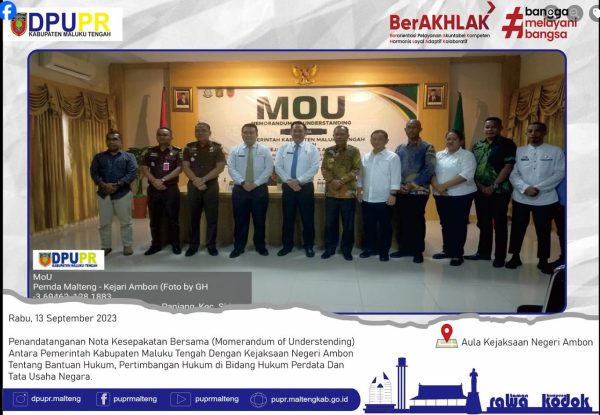 MOU antara Pemerintah Kabupaten Maluku Tengah dengan Kejaksaan Negeri Ambon (13-9-2023)