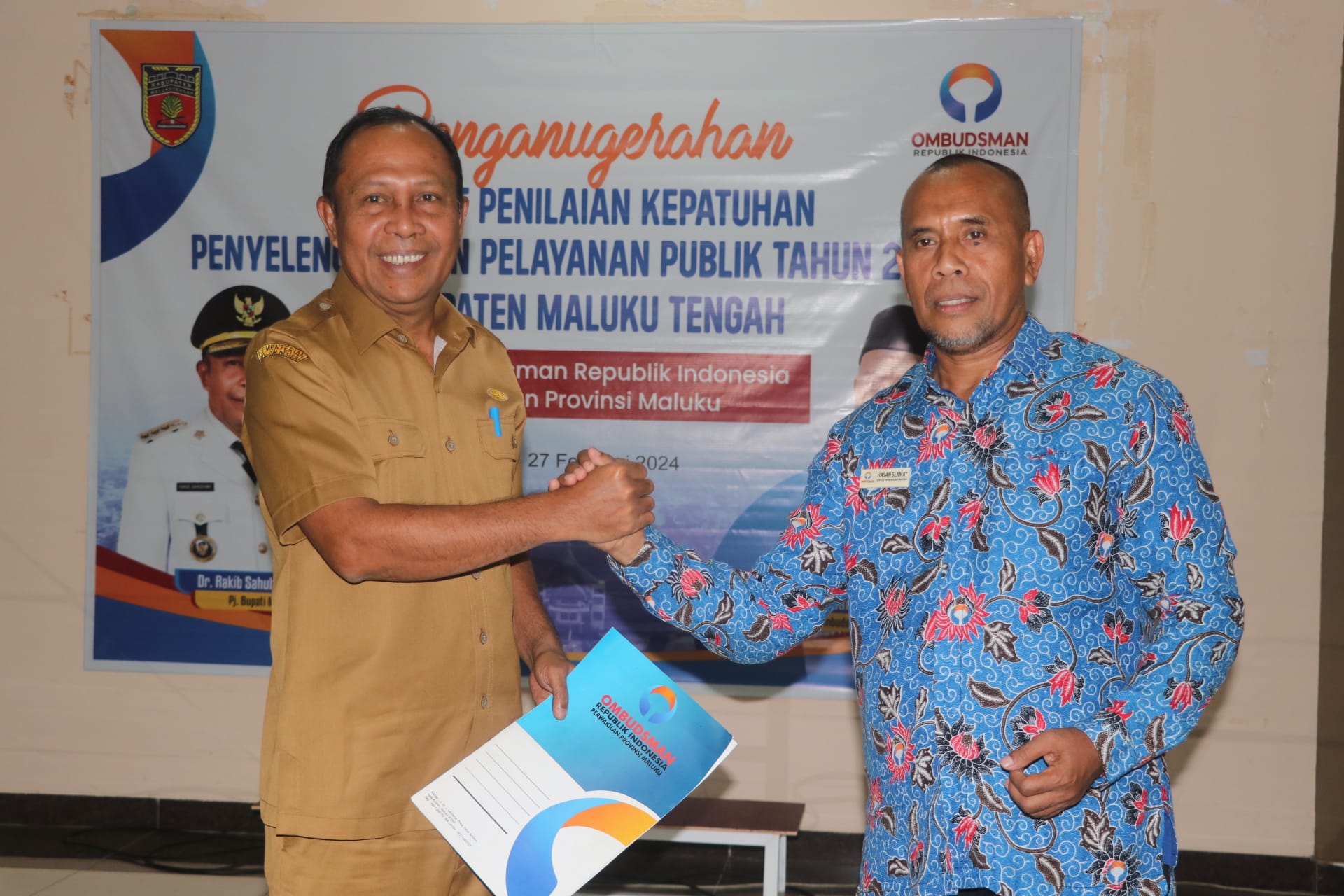 Penganugerahan Predikat Penilaian Kepatuhan Penyelenggaraan Pelayanan Publik Tahun 2023