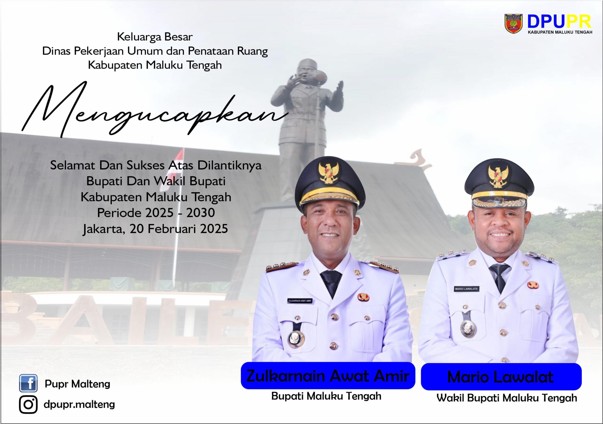 PELANTIKAN BUPATI MALUKU TENGAH.